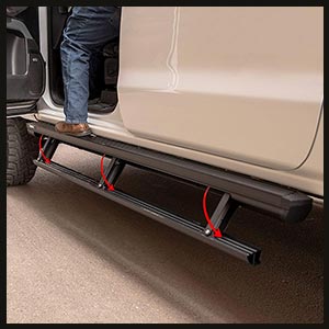 ARIES 3047953 ActionTrac 79-Inch Retractable Powered Running Boards for Toyota Tacoma double cab