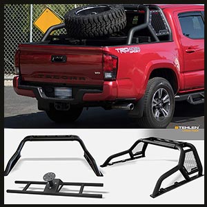 Truck Bed Roll Bar with Tire Carrier
