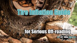 Tire inflation guide for off-roading