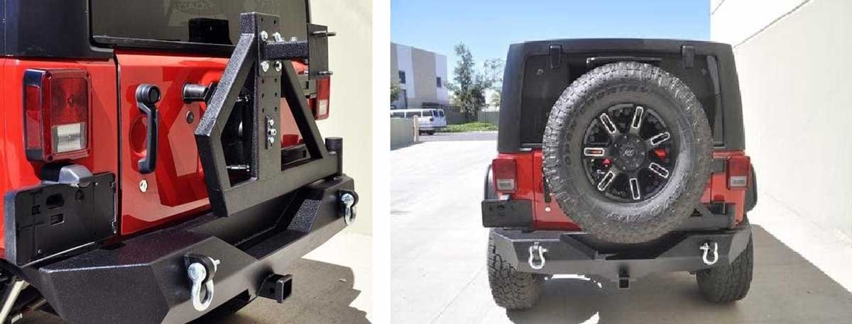 jeep rear bumper with tire carrier