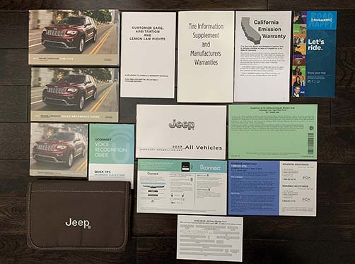 2017 Jeep Grand Cherokee Owners Manual Guide