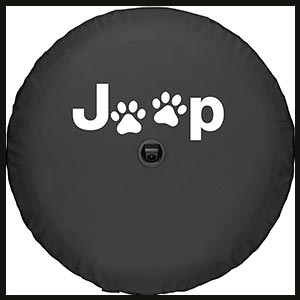 Jeep JL Spare Tire Cover with Dog Paws