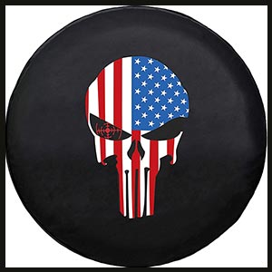 Jeep Spare Tire Cover with Skull