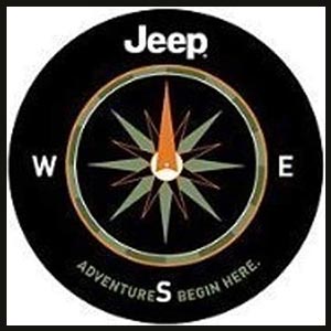 Mopar Jeep Spare Tire Cover with Compass