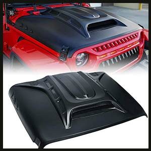 Xprite Replacement Hood with Air Vents for 2018 Jeep Wrangler JL and 2020-2021 Gladiator JT