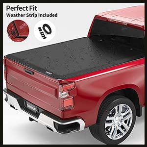 oEdRo Soft Roll Up Truck Bed Tonneau Cover for Dodge Ram