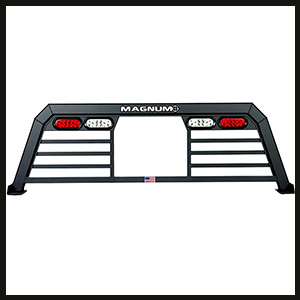 Magnum Lighted Headache Rack with Window Cut Out for 2019 to 2023 GM Silverado & Sierra 1500